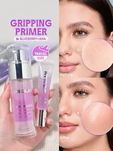 SHEGLAM Good Grip Hydrating Primer (Blueberry + AHA) – Travel Size | Long-Lasting Glow, Smooth Poreless Makeup Base