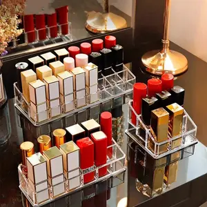 Transparent Lipstick Organizer, 9-Grid/18-Grid/36-Grid Design, Durable & Stylish Cosmetic Storage Solution, Perfect for Makeup Organization, Makeup Organizer Box