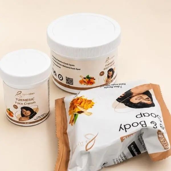 Byenblan Turmeric 3-Piece Skin Care Set - Nourishing Moisturizer Face Cream, Smooth Body Lotion, Natural Soap for Daily Gentle Radiant Skin Body Care
