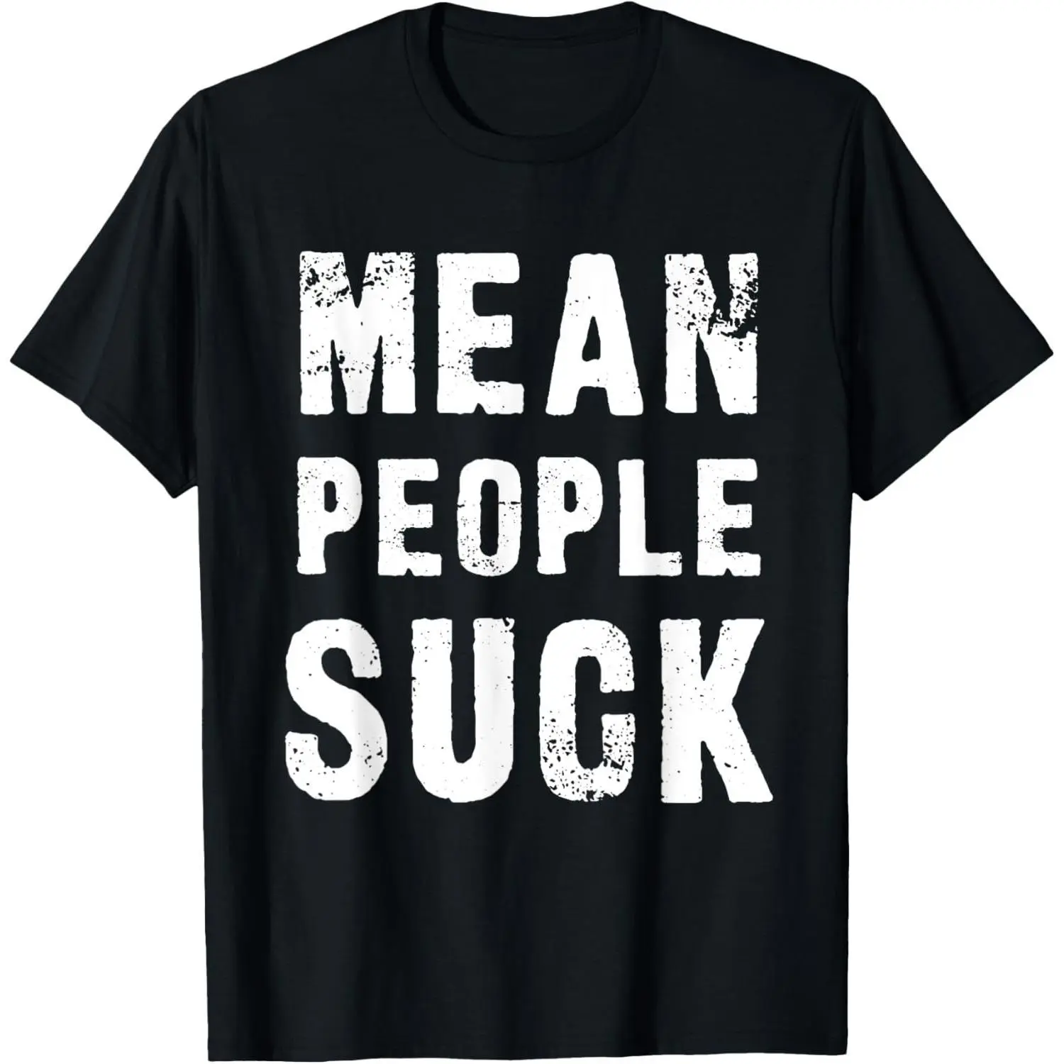 Men's "Mean People Suck" Print T-shirt, Soft Breathable 180g Fabric, Regular Fit Shortsleeve for Daily Wear & Workouts, Sports