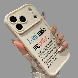 TPU Silicone Casing for iPhone 17 Pro Max,16,15,14 Plus,13,12 Mini,11,XR,X,XS,Air E - Divine Petition Pattern, Pocket-Friendly, Shockproof, Matte Texture Soft Cover with Protection for Cellphones