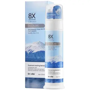 Dr.ville Niacinamide Whitening Toothpaste, Oral Cleansing Foam Toothpaste for Teeth Whitening, Fresh Breath, Plaque & Stain Removal Deep Clean Care 100g-B