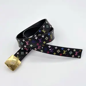 Pre-owned Louis Vuitton Multicolor Monogram Belt
