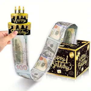Money Roll Surprise Box, 1 Set Money Roll Happy Birthday Gift Box, Birthday Party Decoration Supplies, Graduation Party Decoration Props
