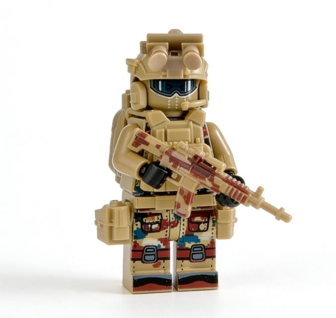 6 PCS Wolf Warrior Special Forces Squad  Set - Compatible Building Blocks Military Minifigures, Commando Army Men, Small Bricks STEM Toy for Boys