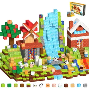 Windmill Farm Magnetic Tiles 150/100pcs, Montessori STEM Toys for Kids Ages 3-10, Educational Building Blocks for Spatial Reasoning & Critical Thinking, Christmas Birthday Learning Gift