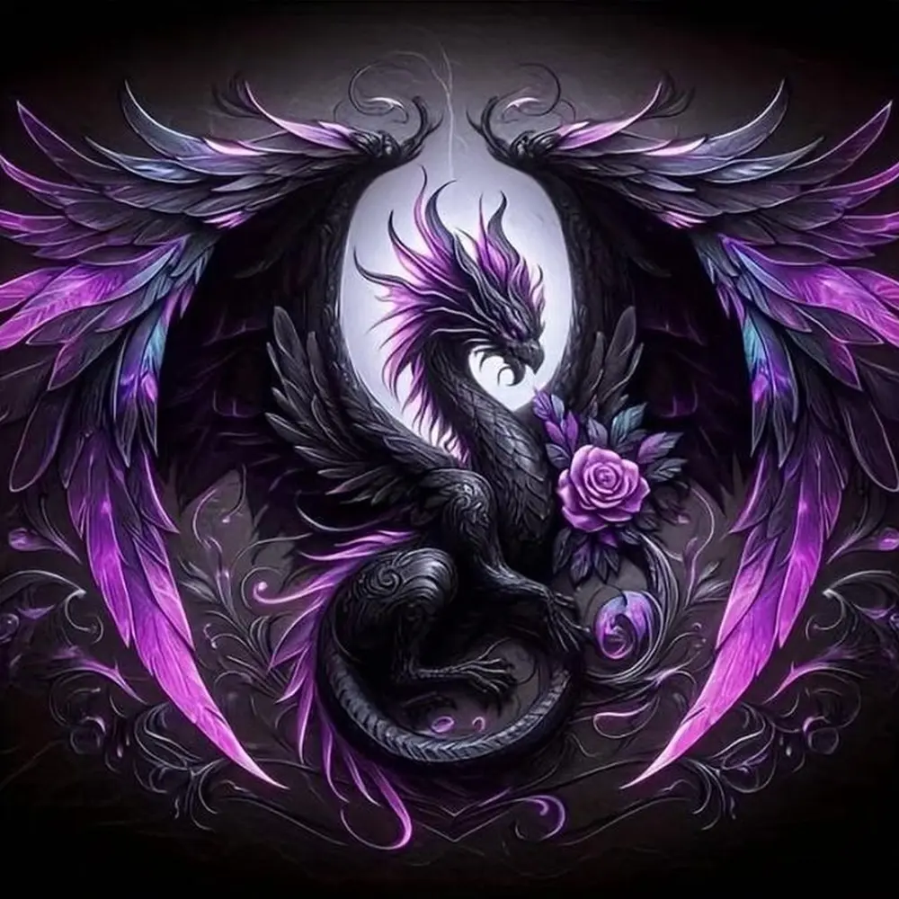 Dragon Frameless Diamond Painting, DIY Diamond Art, Full Round Design, Mosaic Cross Stitch, Home Decoration, Wall Art Painting