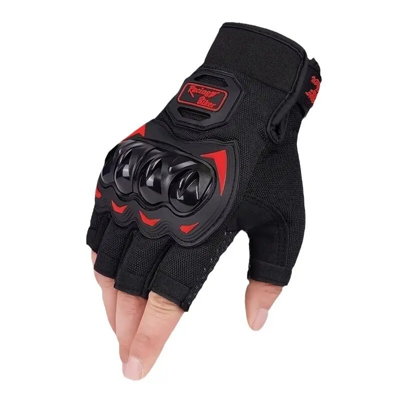 Summer and Autumn Motorcycle Gloves Half Full Finger Breathable Loose Three-dimensional Anti-collision Case Touchable Screen Durability