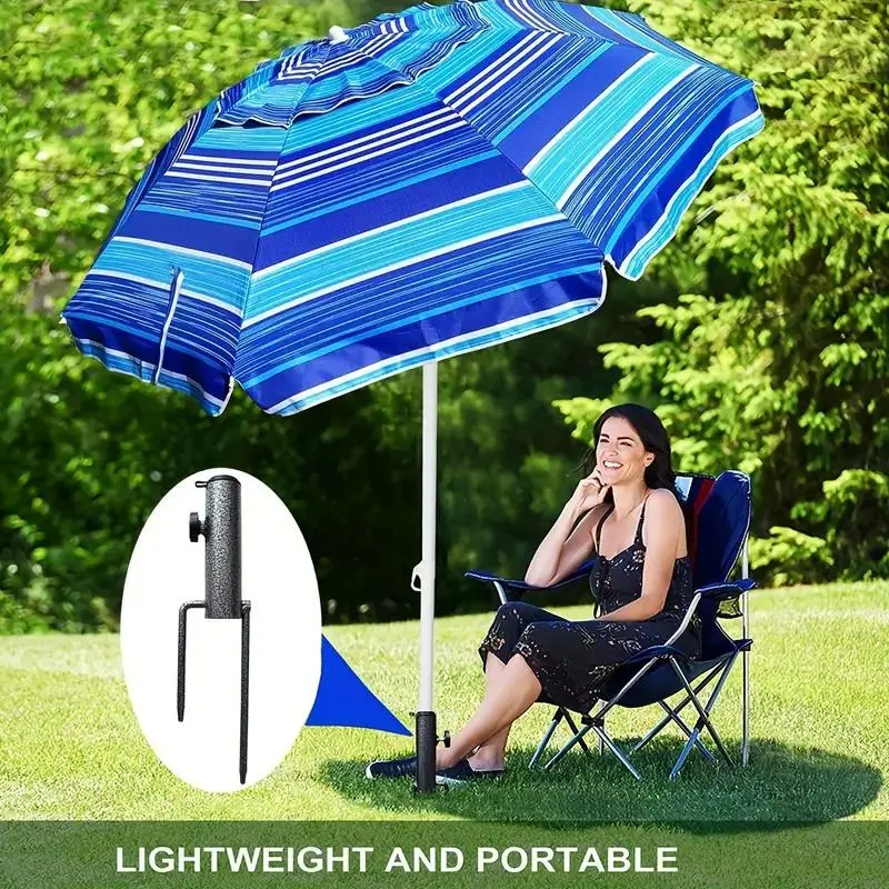 Portable Umbrella Stand, Adjustable Spiral Ground Anchor, Lightweight & Portable Umbrella Stand for Outdoor Parks & Beaches, Outdoor Umbrella Base