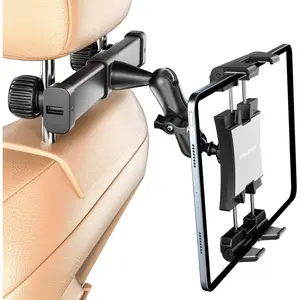 OHLPRO Tablet Holder Car Headrest [Ball Bearing Arm + Metal Folding Clamp] Universal Car Tablet Holders Travel Accessories Children Compatible with All 5-13 Inch iPad Mobile Phones Switch Sumsung