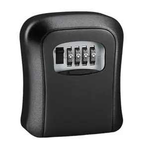 Secure Wall Mount Key Lock Box with 4-Digit Password Protection - Outdoor Key Safe for Keys