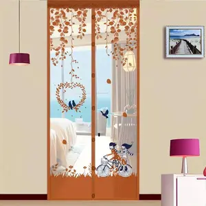 Magnetic Screen Door, Double Door Design, Self-sealing Mesh Curtain, Hands-free Mesh Curtain for Pet and Kid Safety, Easy Installation Components Included