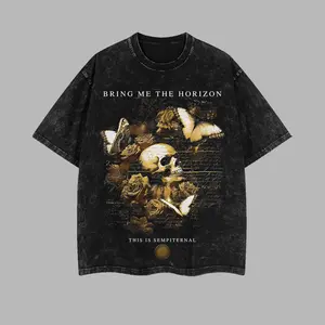 [$$$MANLIFE] Bring Me the Horizon Sempiternal Retro Unisex Acid Washed T-Shirt, POST HUMAN project Washed T-Shirt, Bring Me the Horizon 2026 Tour, Metalcore Vibes Shirt, Alternative Streetwear Essential for Rock Lovers