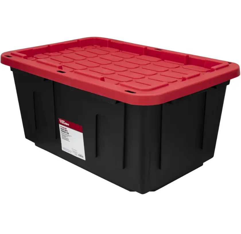 27 Gallon Storage Bin Heavy Duty large storage tote stackable storage container