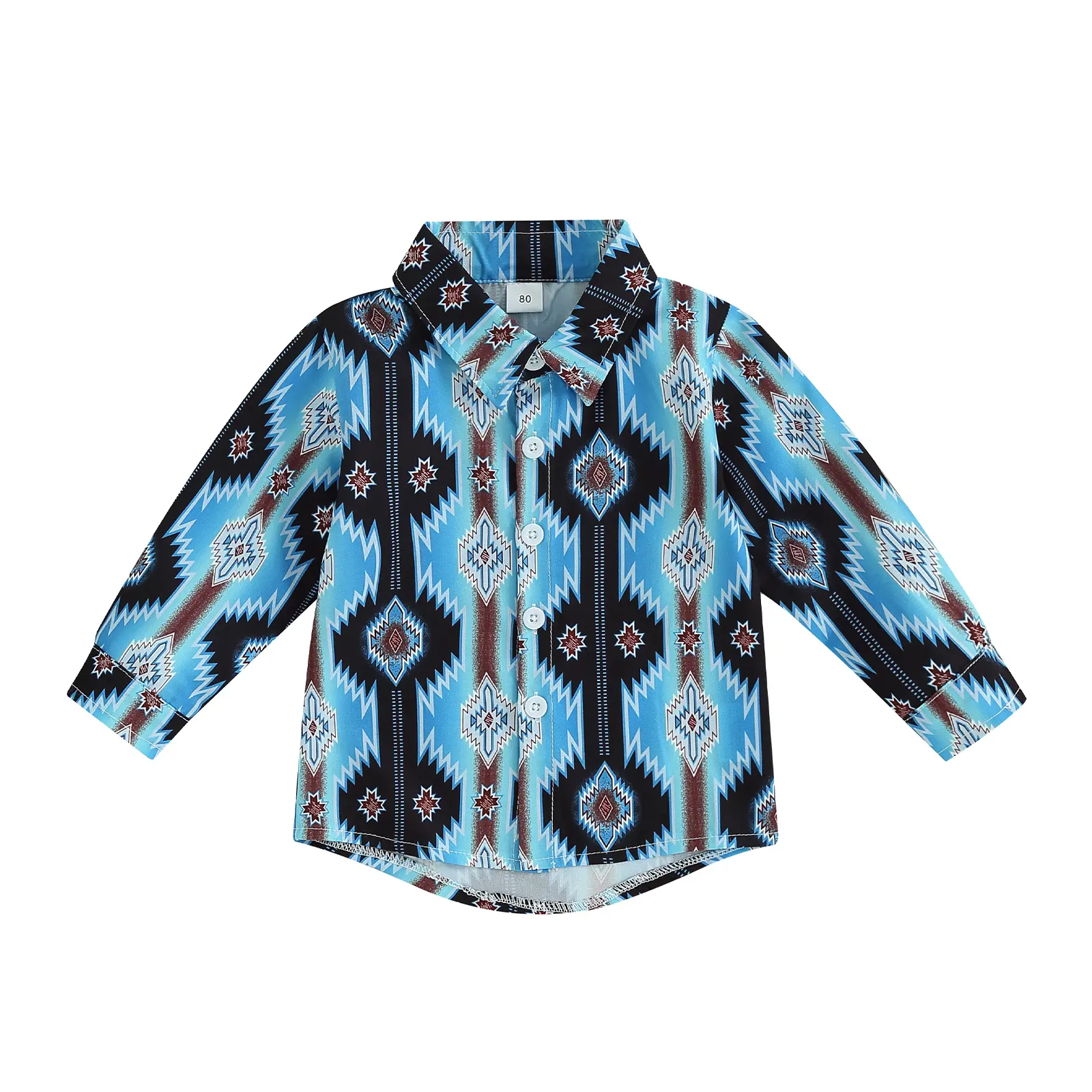 Western Baby Boy Clothes Cow Print Button Down Long Sleeve Dress Shirt Toddler Country Cowboy Casual Summer Vintage Shirts Tops #Springtok