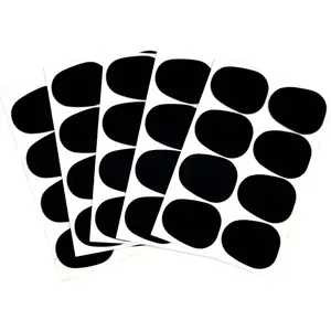 40 count 0.8mm Mouthpiece Cushions Alto Tenor Saxophone Adhesive Clarinet Mouthpiece Patches  Oval Mouthpiece Patches Pads Mouthpiece Pads for Beginners Musicians (Black)