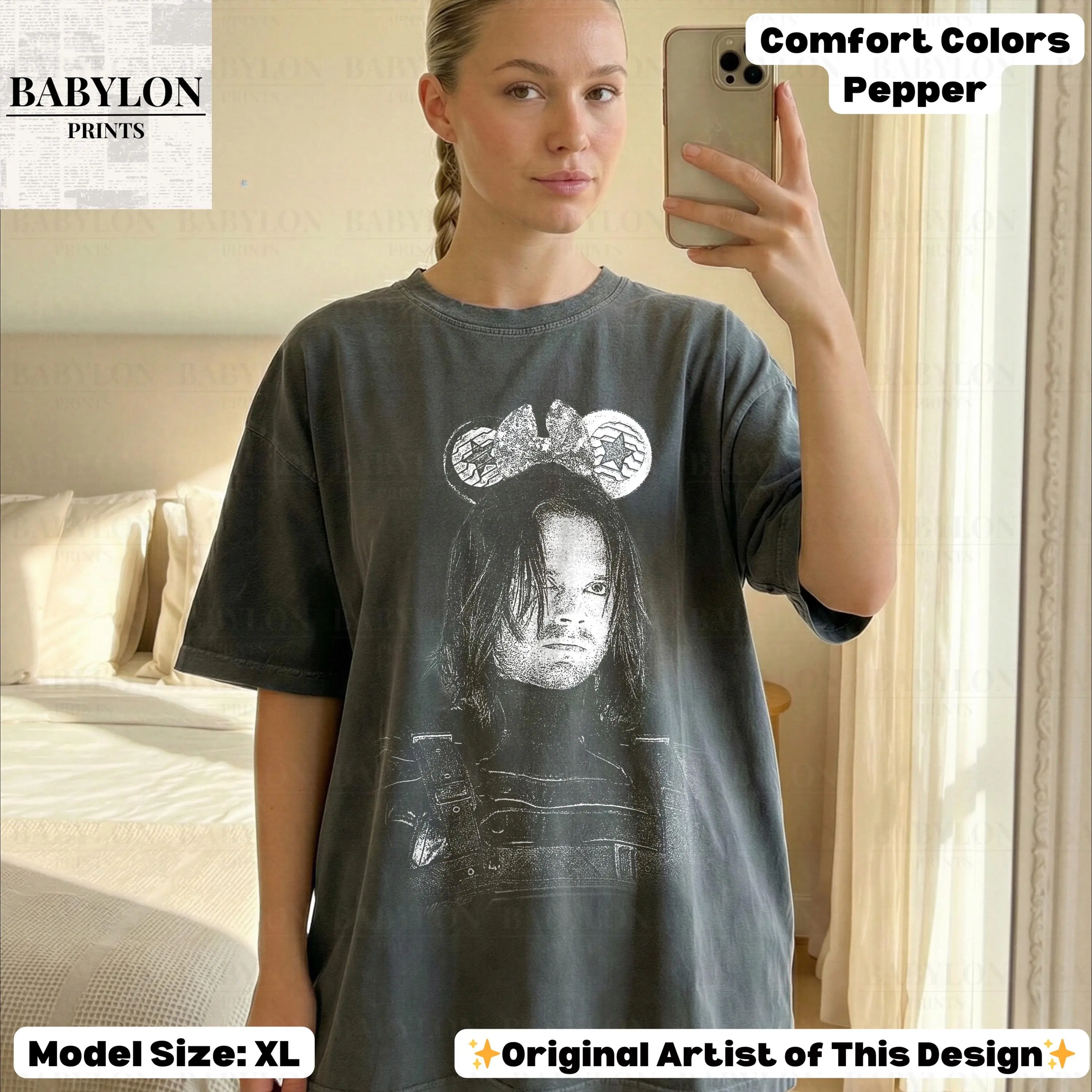 Comfort Colors Bucky Banned with Mouse T Shirt, Sebastian Vintage Shirt, Soldier in Winter Retro 90s Tshirt, Barnes Bootleg Tee