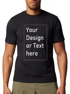 Customizable Men's T-Shirt PersonalizedPhoto/Text Design, Unisex Casual Short Sleeve Tee,Machine Washable, Unique Gift for Anniversary Valentine'sDay