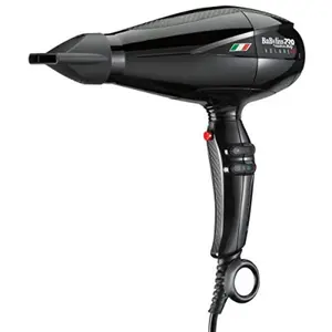 Conair BaBylissPRO Volare V1 Nano Titanium Hair Dryer, 2000W Ionic Blow Dryer with Turbo Boost, 6 Heat/Speed Settings & Cold Air, Black, 2000 Watts