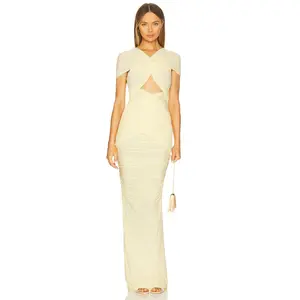 Ronny Kobo x REVOLVE Nasha Dress in Butter Yellow