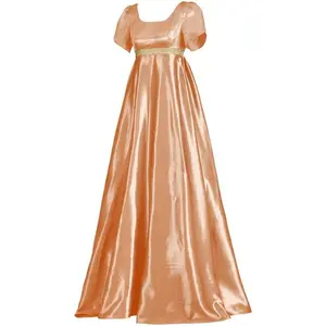 Kate Sharma Dress Vintage Regency Dress Tea Party Dress for Women with Satin Sash Ruffle Empire Waist Dress Gown