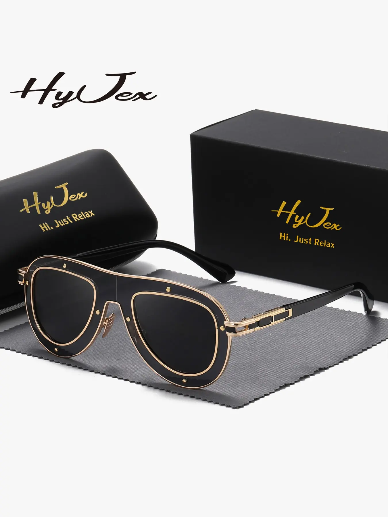 HYJEX 1 Piece Unisex Trendy Stylish Full Frame Sunglasses Exceptional Quality Frog Frame Sunglasses UV400