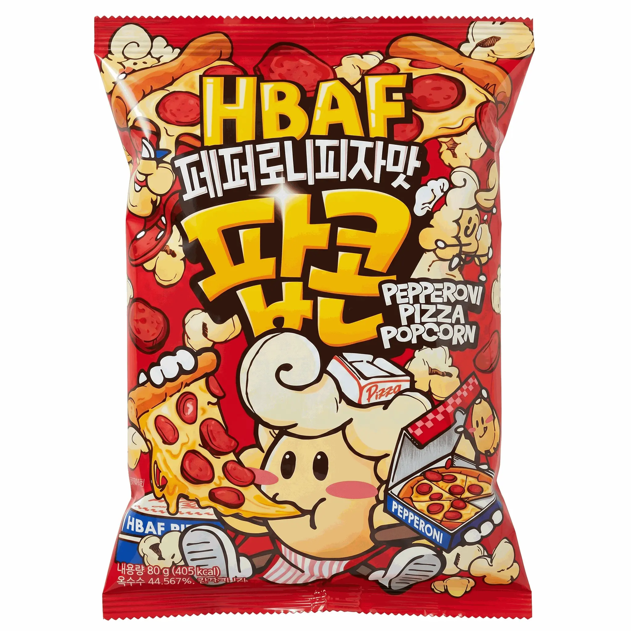 Global TastemakerHBAF Korea Import Pepperoni Pizza Popcorn 2.82 oz 12 ct
