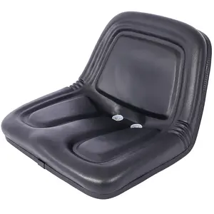 Deluxe Mower Tractor Seat Compatible with John Deere, Kubota, Allis-Chalmers, Bobcat, Case-IH, Ford New Holland, White, Oliver, Mpl, Moline, Massey Ferguson High Back ,with slide (Black)