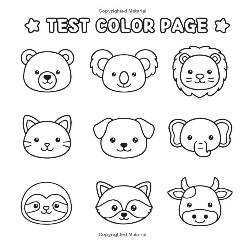 Cute Animals Bold and Easy Coloring Book: for Kids, Teens & Adults Featuring 50 Funny & Cozy Animal Designs with Axolotl, Capybara and More (Cozy & Easy Coloring)