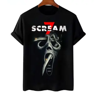 Scream 7 Movie Ghost Face The Legacy Ends Graphic T-shirt