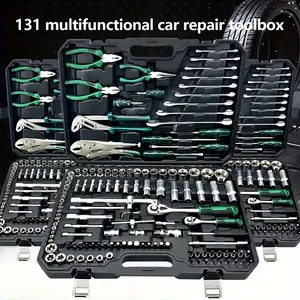 131pcs 131-Piece Auto Repair Kit: Strong & Durable Toolbox for Mechanics & DIYers