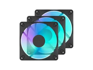 Fractal Design Dynamic 3 140mm ARGB Black PWM Case Fan 3-Pack, High Durability Rifle Bearing, 7-Blade Swept Design, Daisy-Chain Cable, 350-1800 RPM