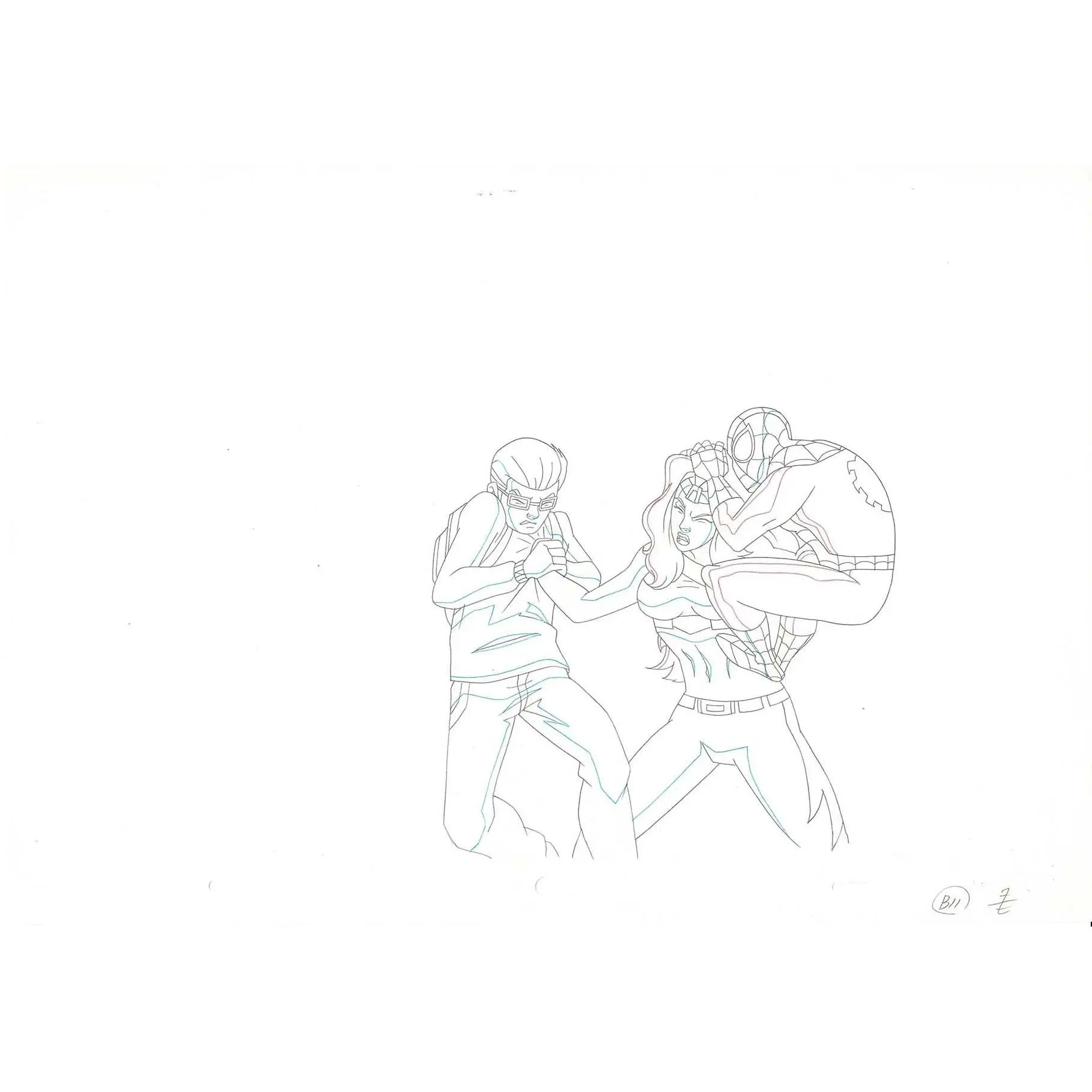 Ultimate Spider-Man Production Animation Cel Drawing Marvel 2012-2013 b4