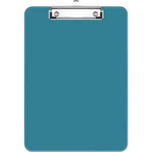 Plastic Clipboards with Low Profile Metal Clip, Translucent Clip Board, 12.5 x 9 Inch Letter Size | Office Supply | back to school, Teal