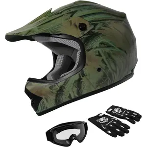 Youth & Kids Motocross Offroad Street Helmet with Goggles & Gloves
