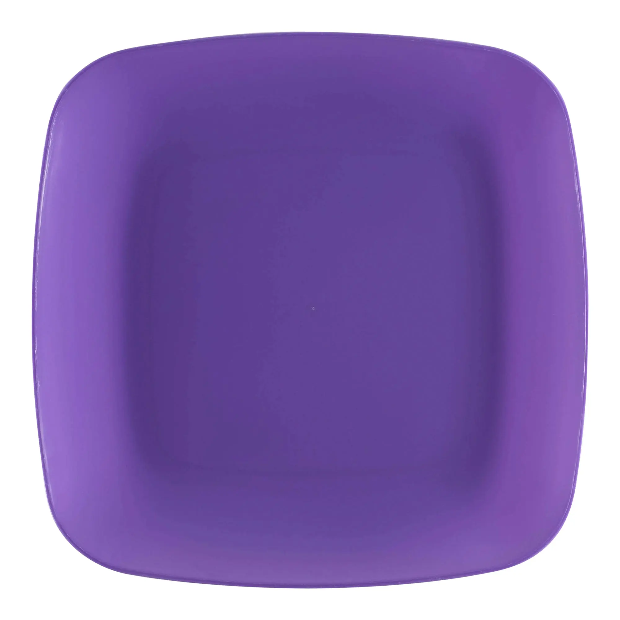 Purple Flat Rounded Square Disposable Plastic Appetizer/Salad Plates (7.25")