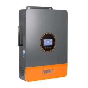 PowMr 10KW 48V Hybrid Solar Inverter 110V/220V Split Phase Off-Grid, 200A MPPT, Max PV 500V, Touch Screen, Parallel Support, Compatible with Flooded/Sealed Lead-Acid, Gel, NiCd & Lithium Battery