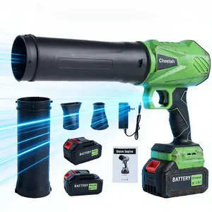 Cheetah 21V Cordless Leaf Blower with 2 Batteries  High Thrust Turbo Jet Power Lightweight Yard Cleaner for Leaves Dust & Garage Perfect Christmas Gift