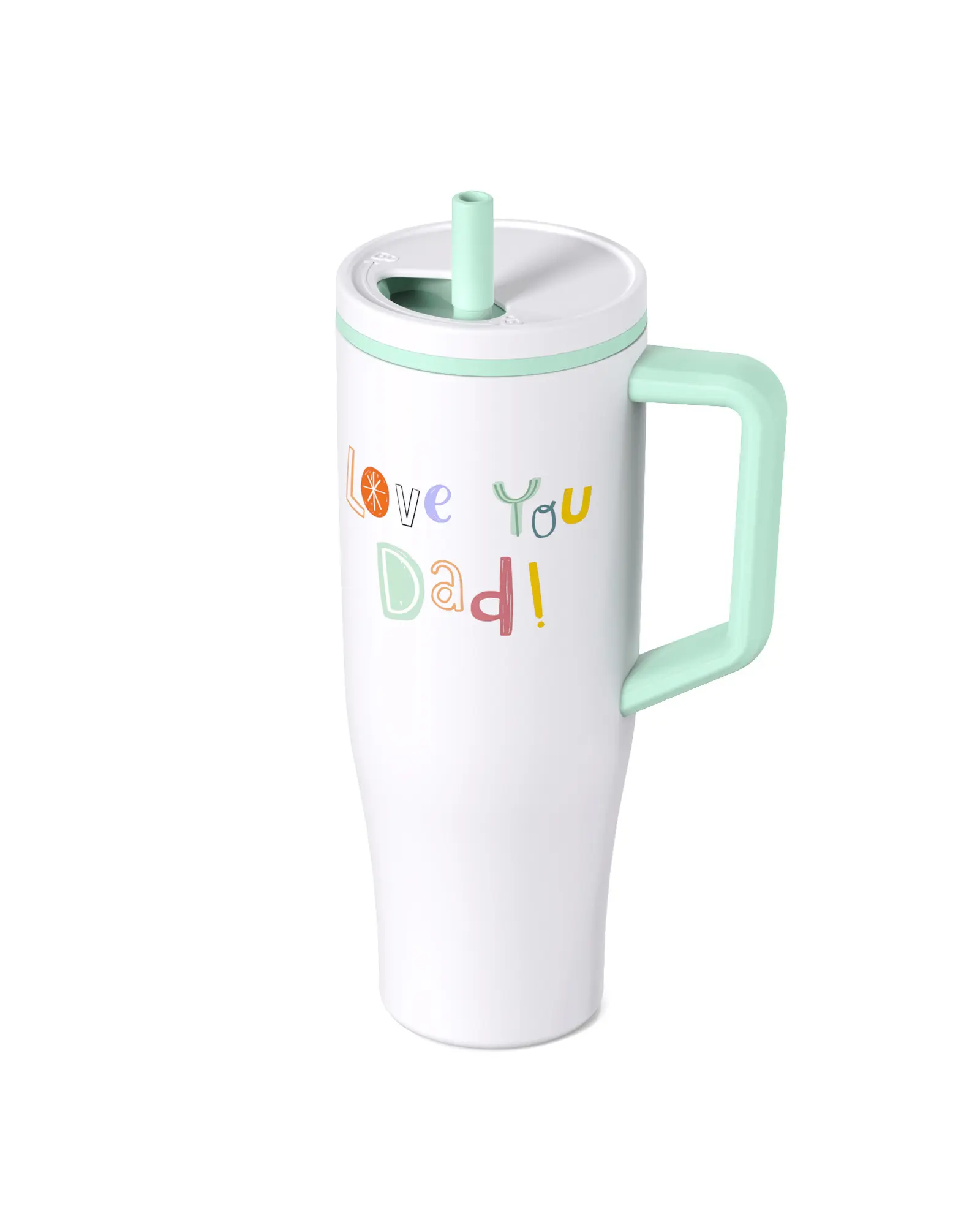 Gift for  Dad – 40oz Insulated Tumbler with Lid & Straw |  Father’s Day Gift
