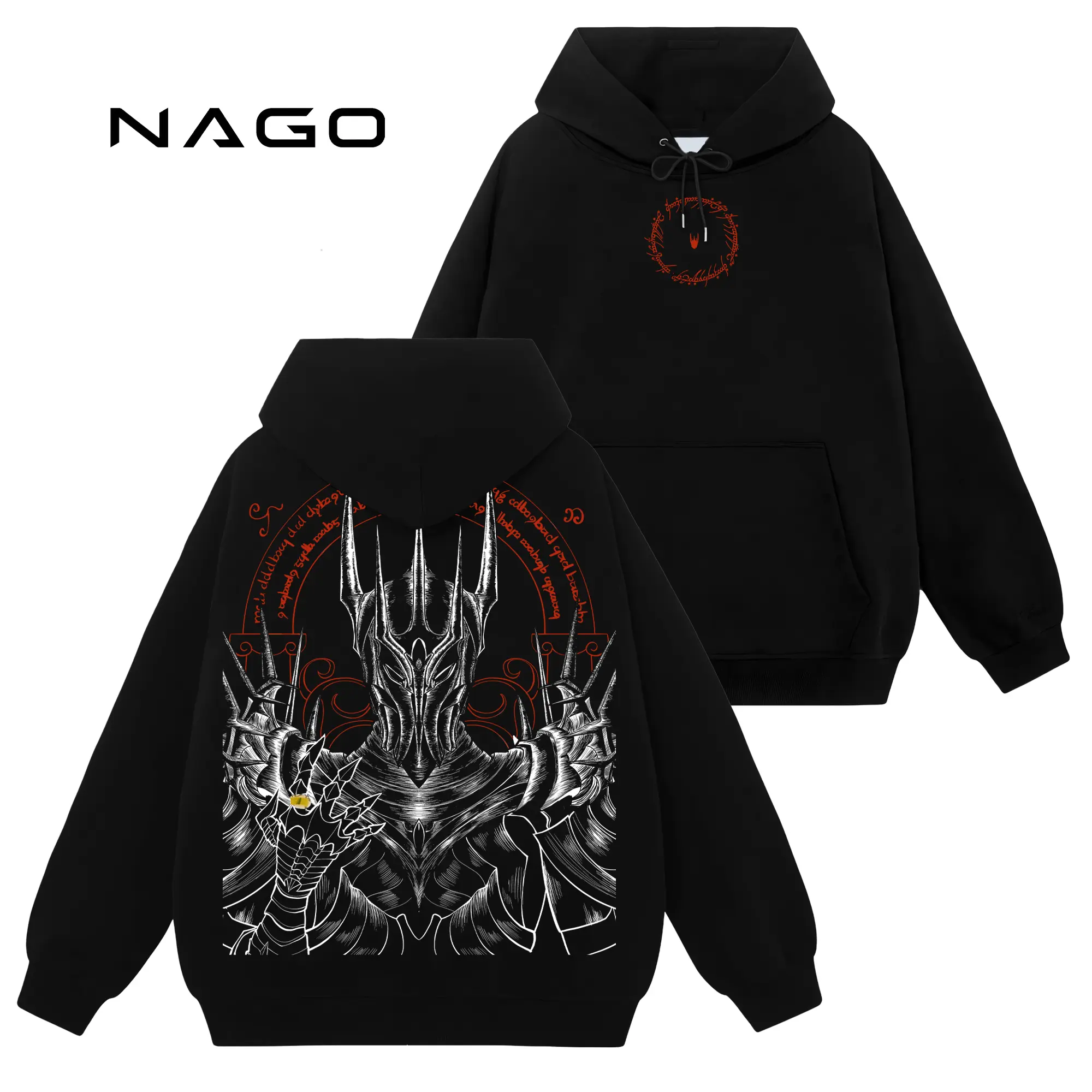 [Nago Shop] Limited Sauron The Lord of the Rings #544 Unisex Cotton TShirt Sweatshirt Hoodie Top, Retro 90s Y2K Graphic Seamless Basic Casual Everyday Streetwear Tops, Gift For You