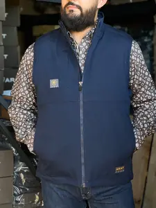 ARIAT MEN'S REBAR DURACANVAS BLUE VEST