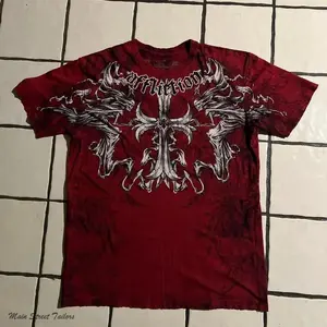90s Red Affliction T shirt Men American Retro Cotton Round Neck Washed Shirt Hip Hop Couple Summer Specials Wear Goth T Shirts