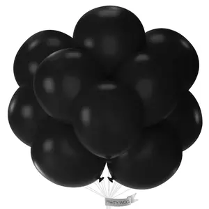PartyWoo Black Balloons 20 pcs 18 Inch Latex Helium Matte Black Balloons for Baby Shower Birthday Graduation Casino Gaming Anniversary Retirement Pirate Race Car Theme Party Decorations Black-Y18
