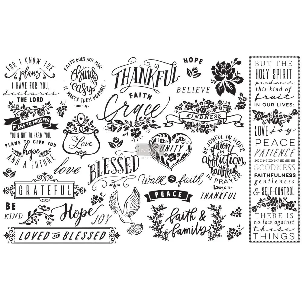 Decorative Decoupage Tissue Paper for Gift Decoration - Thankful & Blessed Design - 1 Sheet (19in x 30in), Decor Gifts