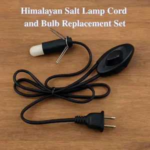 Himalayan Salt Lamp Cord & Bulb Kit with Dimmer Switch - Base Replacement Set for Himalayan Salt Lamps