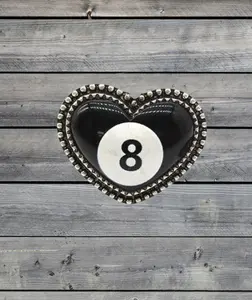 HEART 8 BALL CUFF RING HEART 8 BALL CUFF RING