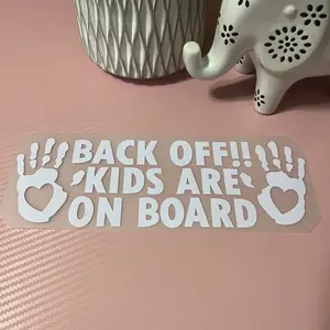Back off kids on board car decal