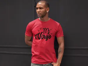 Virgo Zodiac T-Shirt | Black Design Astrology Tee