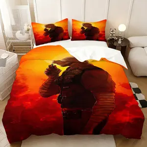 3Pcs,Fallout New Vegas three-piece bedding set, soft, comfortable and skin-friendly, universal in all seasons, bedding set, no pillow core, no quilt core, suitable for bedrooms, guest rooms - (1 quilt cover + 2 pillowcases)