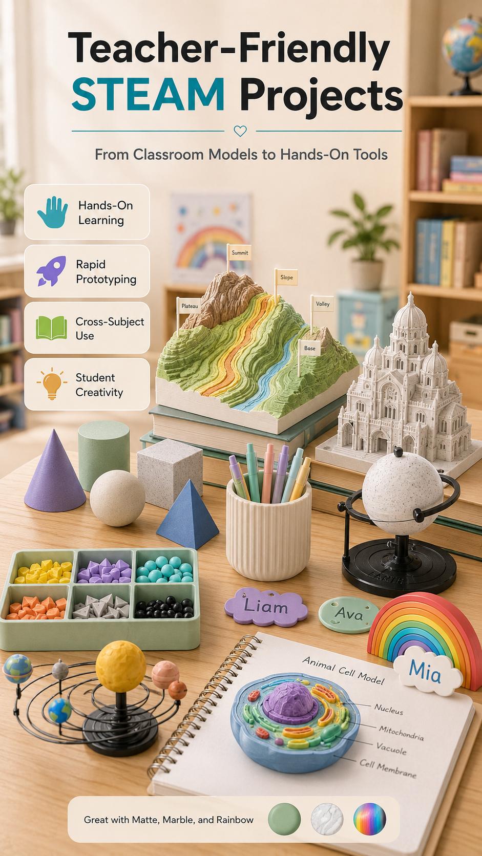 SUNLU 1KG PLA Filament Bundle, 3D Printing Supply with Back to School Aesthetic Options - Mix & Match Galaxy Theme, Twinkling, Marble, Wood, Rainbow, Matte Varieties tiktokshopbacktoschool,back to school,back to school haul